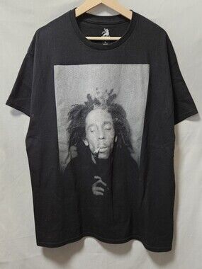 Zion Rootswear Black Tee with Bob Marley Graphic sz XL